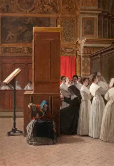 Church Choir. Artist: Toma, Gioacchino (1836-1891)