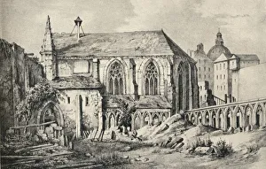 Pernot Prints: The Church and the Cloister of the College of Cluny in 1824, 1915