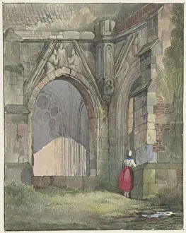 Portal Prints: Church door, 1822-1880. Creator: Reinier Craeyvanger