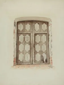 Brown Dayton Prints: Church Doors, 1937. Creator: Dayton Brown