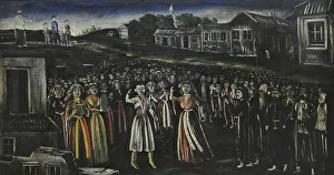 Pirosmani Prints: Church festival in Kartli