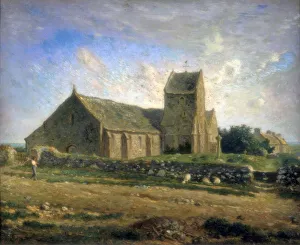 Greville Prints: The Church at Greville, c1871-1874. Artist: Jean Francois Millet