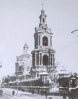 Monochrome Picture Collection: The Church of Holy Martyr Nikita at Old Basmannaya street in Moscow, 1929