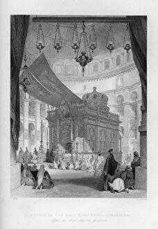 The Church of the Holy Sepulchre, Jerusalem, Israel, 1841.Artist: H Griffiths