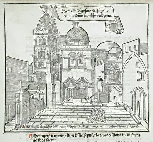 Holy Sepulchure Prints: Church of the Holy Sepulchre, published 1486. Creator: Erhard Reuwich