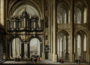Organ Prints: A Church Interior, 1642. Creator: Dirck van Delen