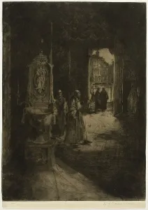 Dy Cameron Prints: Church Interior, Venice, plate sixteen from the North Italian Set