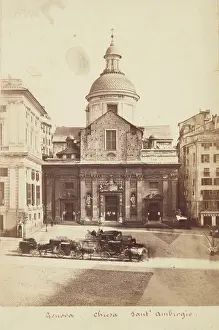 Genoa Liguria Italy Prints: Church of the Name of Jesus, Saints Ambrose and Andrew