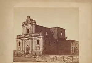 Ukrainian Prints: Church of Our Lady of the Scapular - view of the ruins from the south-west