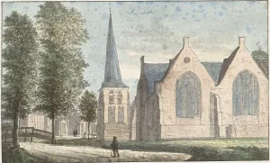 Pronk Cornelis Prints: The church in Leimuiden, 1701-1759. Creator: Cornelis Pronk