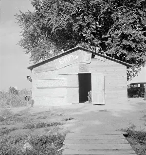 Shed Prints: Church in Oklahoma County, Elm Grove, Oklahoma, 1936. Creator: Dorothea Lange