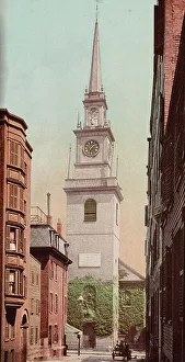 Christ Church Prints: Church (Old North), Boston, ca 1900. Creator: Unknown