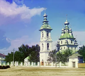 Onion Dome Prints: Church in Petrozavodsk, 1915. Creator: Sergey Mikhaylovich Prokudin-Gorsky