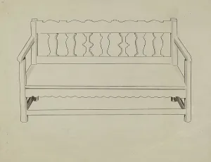Church Pew, 1935/1942. Creator: J.Henry Marley