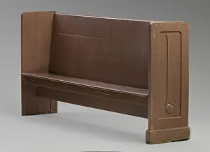 Baptist Church Prints: Church pew from the Twelfth Baptist Church of Boston, mid 19th century. Creator: Unknown