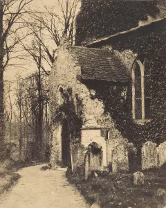 Marys Church Prints: Church Porch, Earlham, near Norwich, 1857. Creator: William Harcourt Ranking
