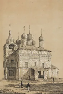 Pushkin Prints: The Church of Presentation of Mary (Vvedenskaya Church) of the Novinsky monastery in Moscow