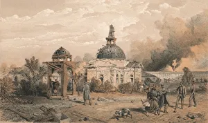William Simpson Prints: Church in the Rear of the Redan