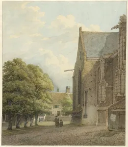 Drainpipe Prints: The church in Rhenen, 1813. Creator: Daniel Kerkhoff