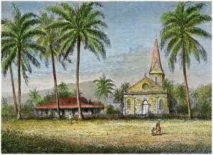 Samoa Gallery: Church, Samoa, c1875