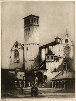 Umbria Gallery: The Church of San Francesco, Assisi, Italy, 1926.Artist: Louis Wherter