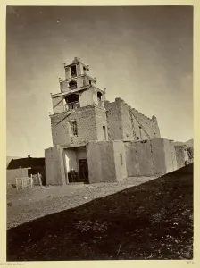 Tim Osullivan Prints: The Church of San Miguel, the Oldest in Santa Fe, N. M. 1873. Creator: Tim O Sullivan