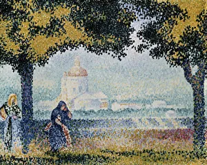 Umbria Gallery: The Church of Santa Maria degli Angeli near Assisi, 1909. Artist: Henri Edmond Cross