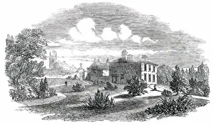 Schoolhouse Prints: Church, Schools, and Vicarage of St. Just, Penwith, 1850. Creator: Unknown