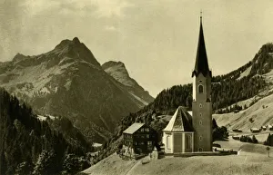 Vorarlberg Prints: Church at Schrocken, Bregenzerwald, Austria, c1935. Creator: Unknown