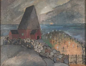 Caven Alvar Prints: Church by the sea, 1926. Creator: Alvar Cawén