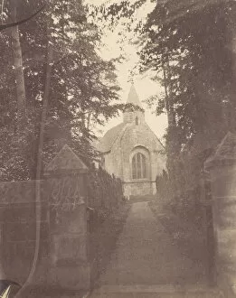 Churchyard Gallery: Church Seen from the Path Leading To It, 1850s. Creator: Unknown
