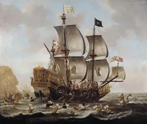 Calvin Prints: The Church as ship. Artist: Loef, Jacob Gerritsz (1607- after 1670)