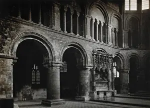 1902 Prints: The church of St Bartholomew the Great: interior view showing a corner of the ground floor