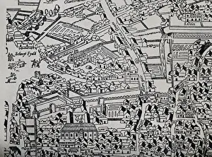 Mapmaking Prints: The Church of St Bartholomew the Great; a map of the church and surrounding area