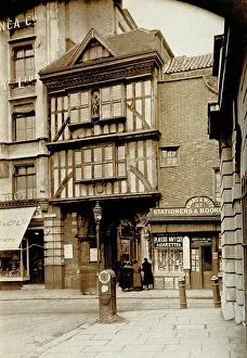 Streetlighting Prints: The church of St Bartholomew the Great and surrounding area; the entrance to the church