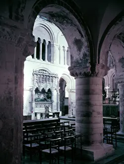 The church of St Bartholomew with Rahere's tomb, Smithfield, London, c1955