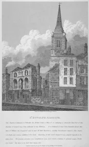 Pearson Prints: Church of St Botolph, Aldgate, City of London, 1810. Artist: W Preston