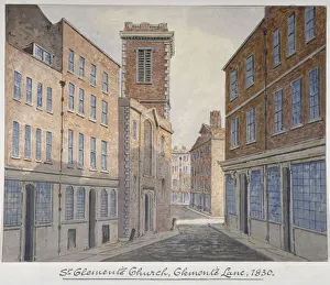 Eastcheap Prints: Church of St Clement, Eastcheap, City of London, 1830. Artist: William Pearson