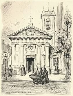 Church of St Denis de la Chapelle, 1915. Artist: Frank Milton Armington
