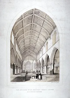 Church of St Dunstan, Stepney, London, 1846. Artist: George Childs