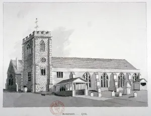 Havering Prints: Church of St Edward the Confessor, Romford, Essex, c1800