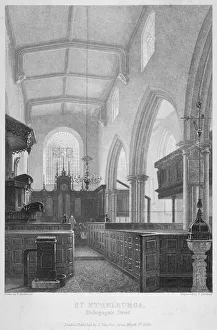 Bishopsgate Prints: Church of St Ethelburga-the-Virgin within Bishopsgate, City of London, 1860. Artist