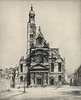 Church of St Etienne-du-Mont, 1915. Artist: George T Plowman