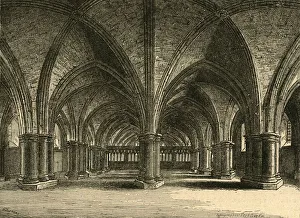 Parish Prints: The Church of St. Faith, The Crypt of Old St. Pauls, from a view by Hollar, (1897)