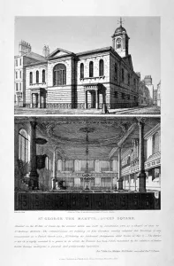 John Coney Prints: Church of St George the Martyr, Queen Street, Holborn, London, 1818. Artist: John Coney