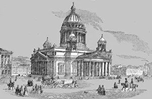 August Ricard De Montferrand Prints: Church of St Isaac, St Petersburg, 1854. Creator: Unknown