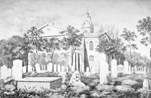 Hackney Collection: Church of St John at Hackney, London, c1820. Artist: A Gordon