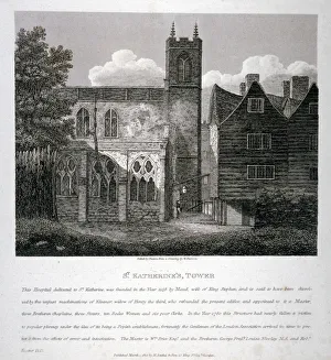 Stepney Prints: Church of St Katherine by the Tower, Stepney, London, 1810. Artist: W Preston