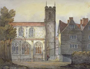 Stepney Prints: Church of St Katherine by the Tower, Stepney, London, 1815. Artist: William Pearson