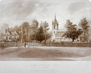 Lewisham Prints: Church of St Margaret, Lee, Lewisham, London, 1841. Artist